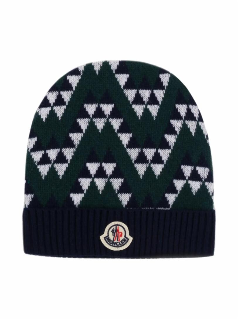 

Вязаная шапка с логотипом Moncler