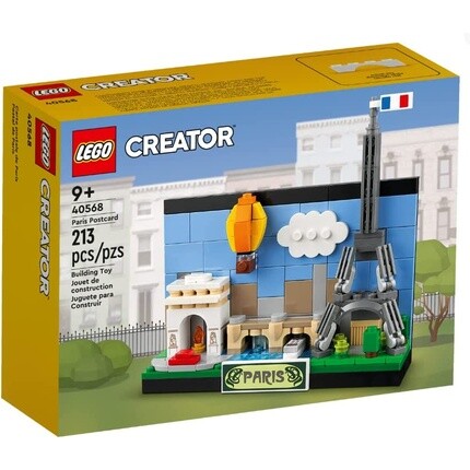 

Конструктор Lego 40568 Creator Paris Postcard 3D диорама с Эйфелевой башней и Триумфальной аркой, 213 деталей