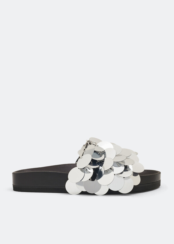 

Сандалии PACO RABANNE Disc embellished sandals, серебряный