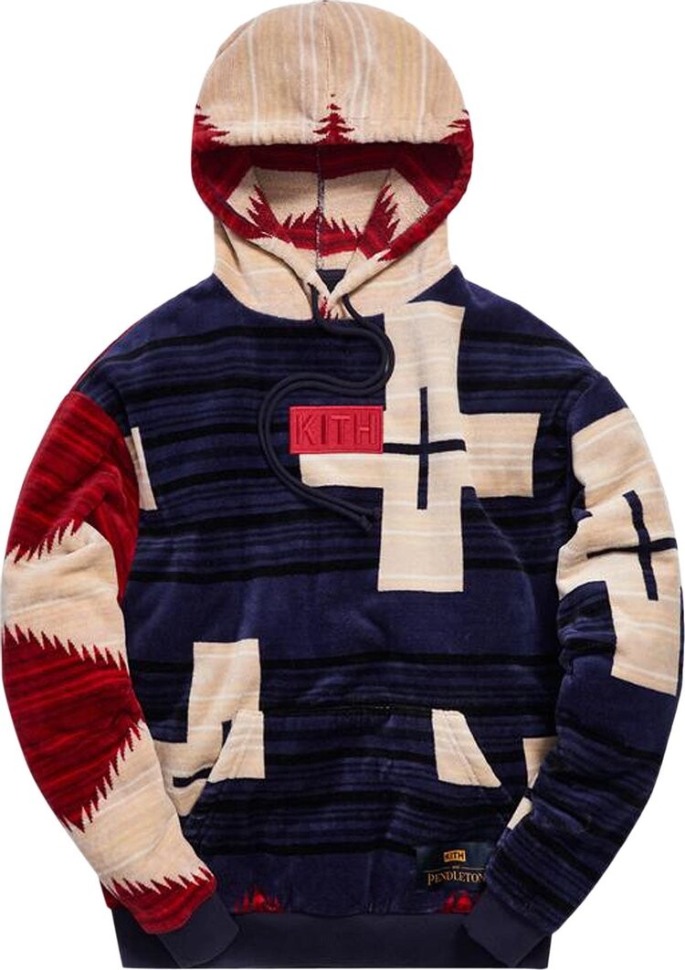 

Худи Kith x Pendleton Terry Williams Hoodie 'Navy/Multicolor', синий
