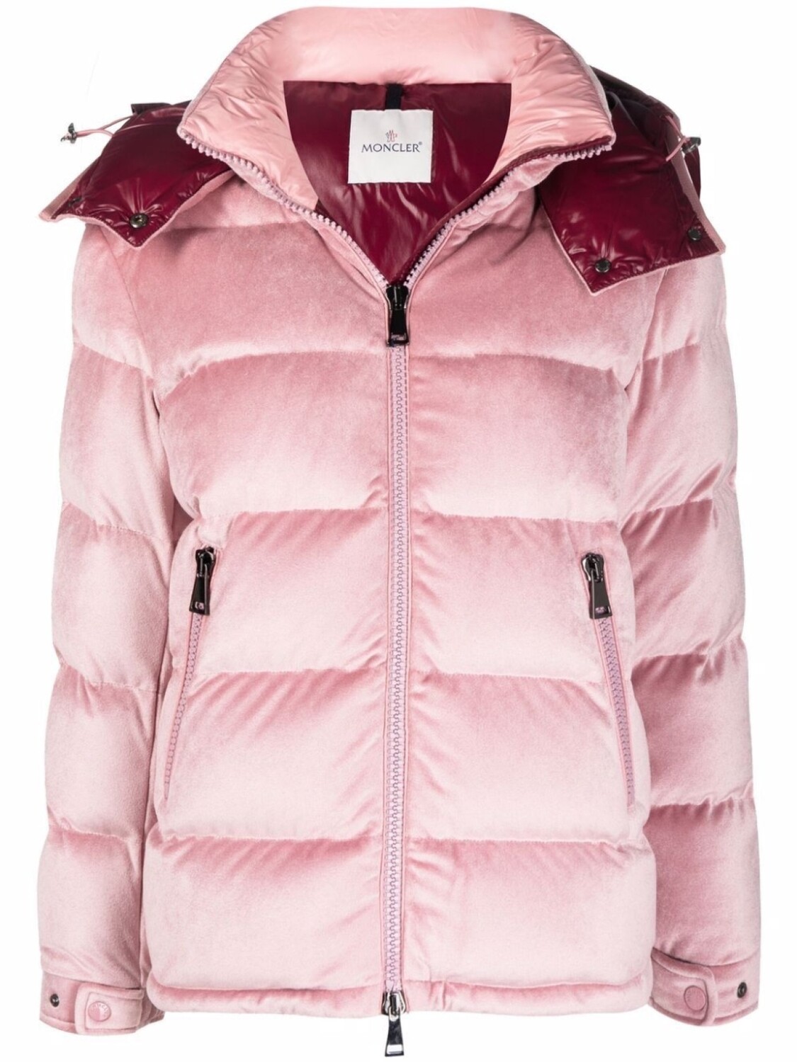

Moncler бархатный пуховик Holostee, розовый