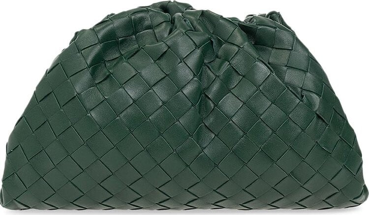 

Сумка Bottega Veneta Teen Woven Pouch Raintree/Gold, зеленый