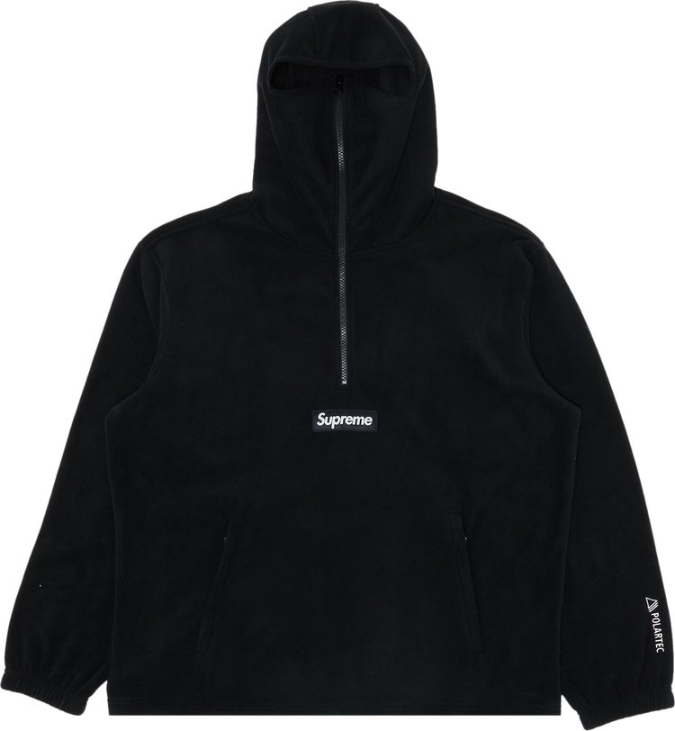 Пуловер Supreme x Polartec Facemask Half Zip Pullover 'Black', черный