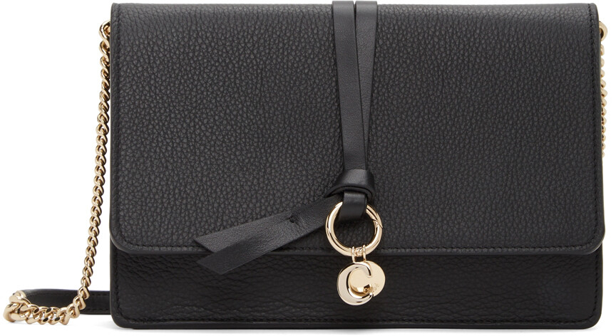

Черный клатч Alphabet Chloé