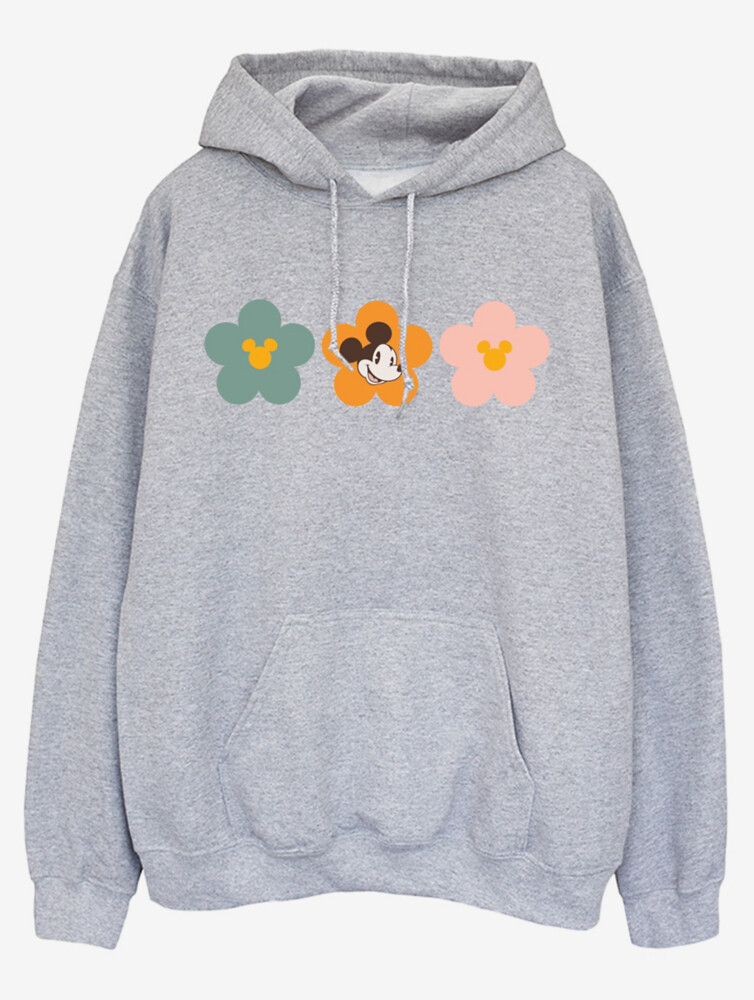 

Серая толстовка с капюшоном для взрослых NW2 Disney Mickey Mouse Flowers George., серый