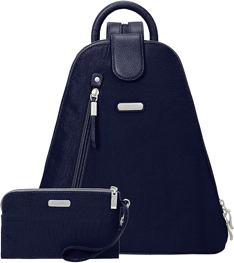 Женский рюкзак Baggallini Metro с сумками на запястье для телефона с RFID-меткой, синий