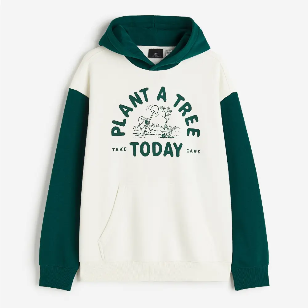 

Толстовка H&M Relaxed Fit Printed Plant A Tree Today, белый
