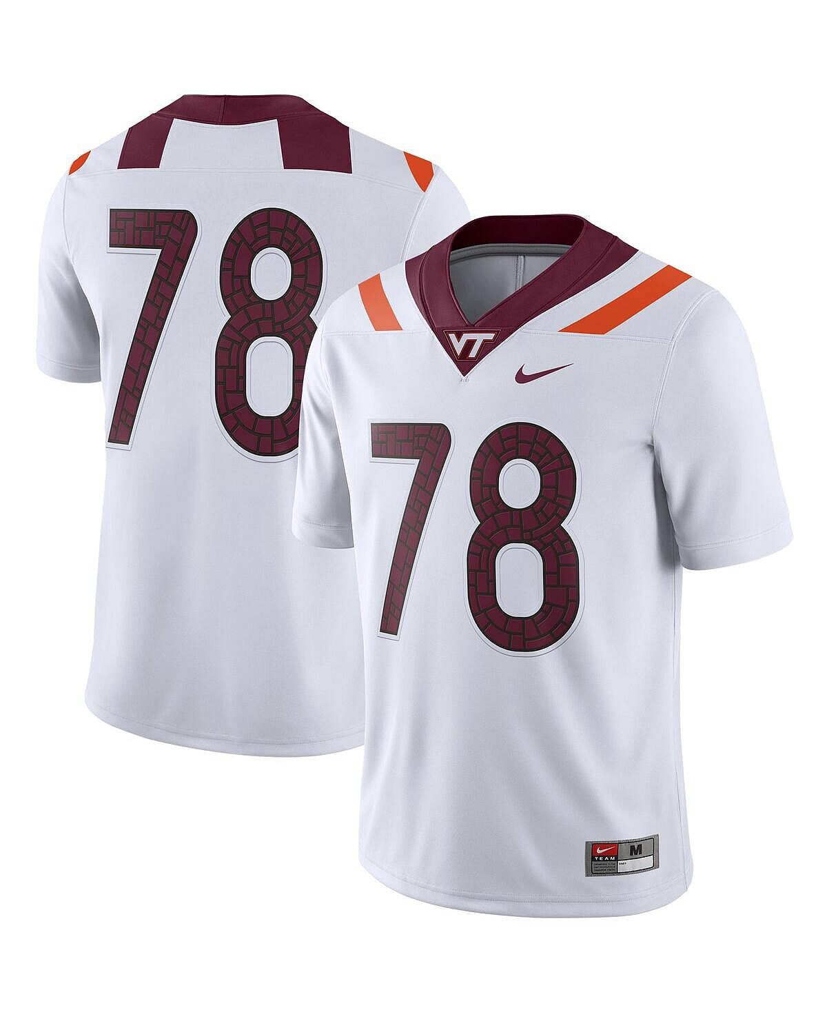 

Белое мужское джерси #78 virginia tech hokies game player Nike, белый