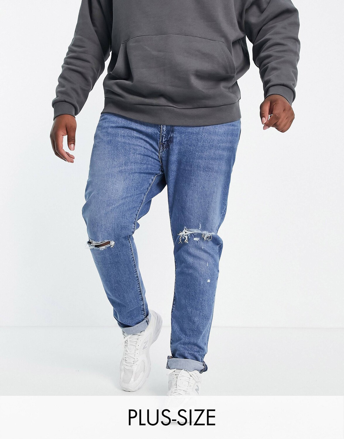 

Узкие кроссовки Levi's Big & Tall 512 голубого цвета с эффектом потертости