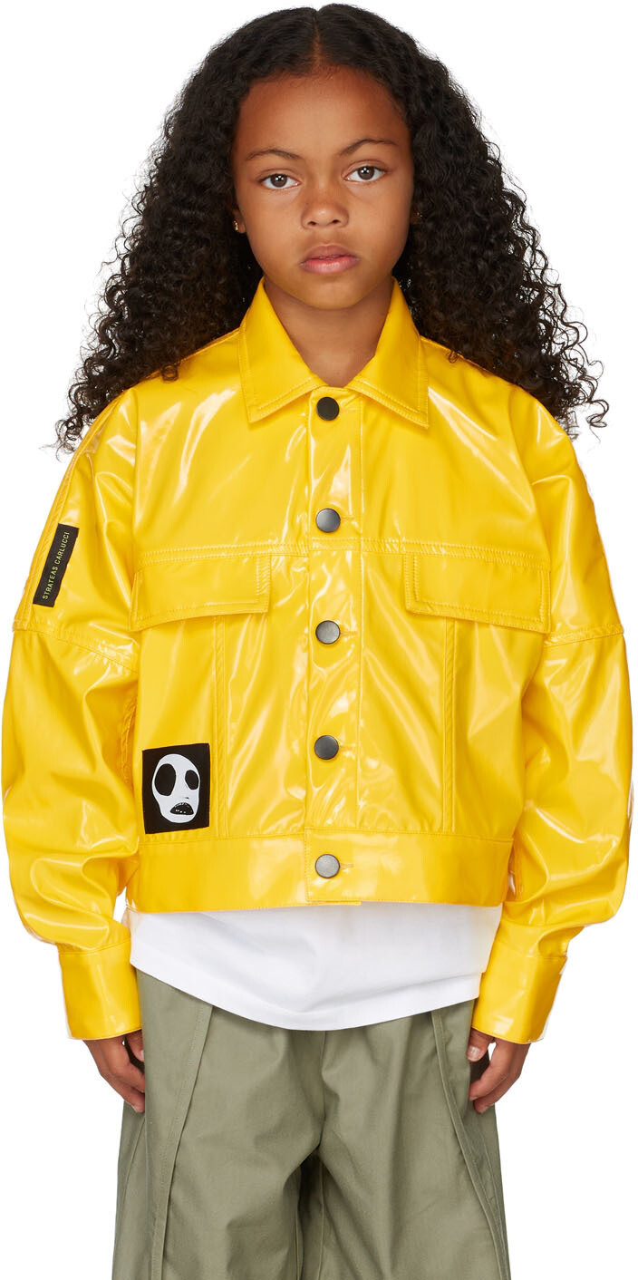 

SSENSE Exclusive Kids Yellow Mini Macro Jacket STRATEAS CARLUCCI
