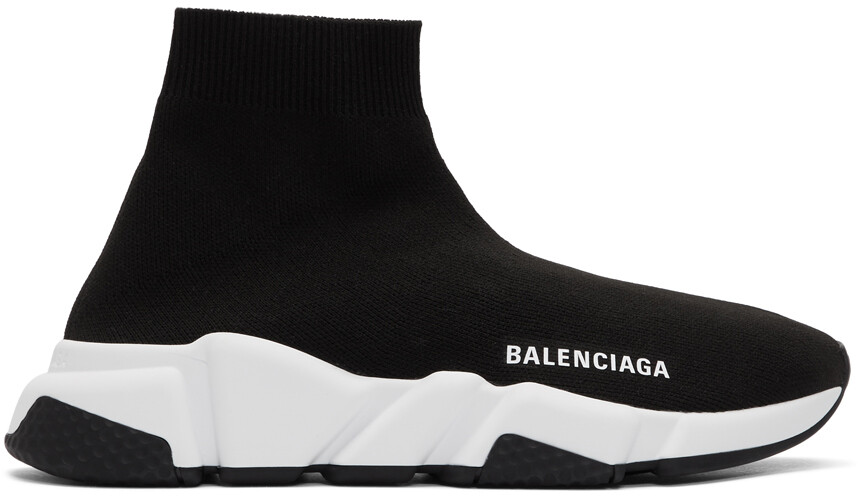 

Черно-белые кроссовки Speed Balenciaga