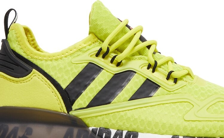 Adidas ZX 2K Boost J Bold Logo Graphic Acid Yellow CDEK.Shopping