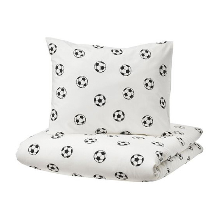 

Комплект постельного белья Ikea Sportslig, белый/черный