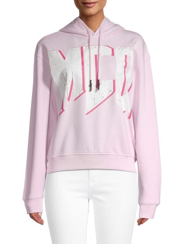

Худи Alexander McQueen Tour с большим логотипом, розовый