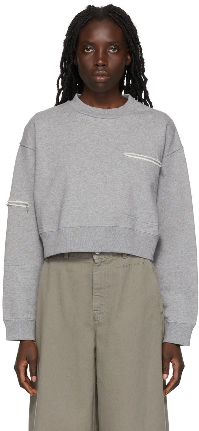 

Серая толстовка на молнии MM6 Maison Margiela