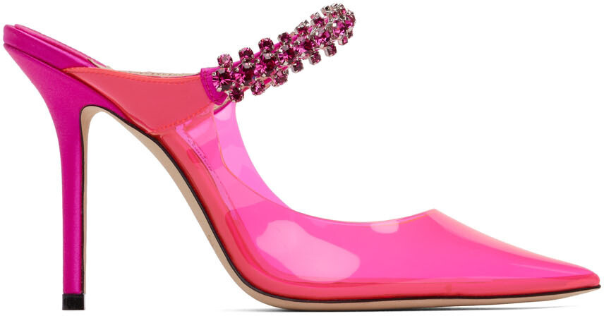

Розовые туфли на высоком каблуке из плексигласа Jimmy Choo
