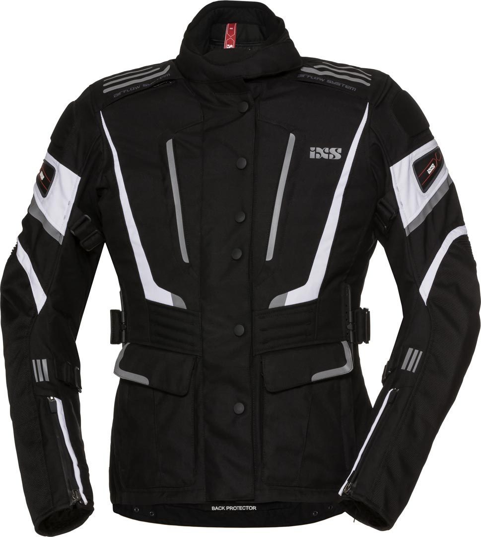 Куртка IXS X-Tour Powells-ST для женщин текстильная Motorcycel, черно-белая