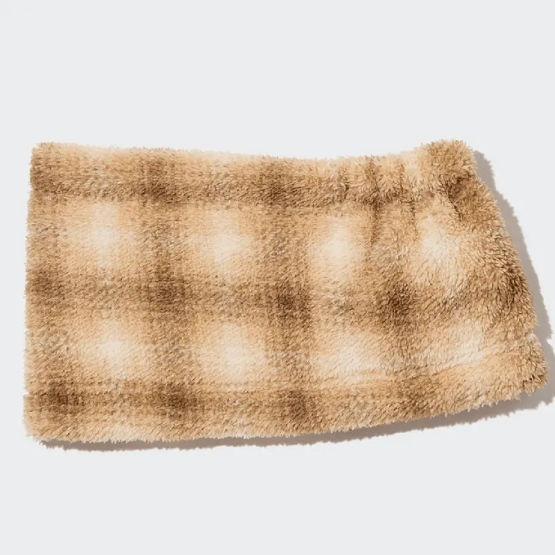 

Снуд Uniqlo Kids Heattech Fleece Printed Neck Warmer, бежевый