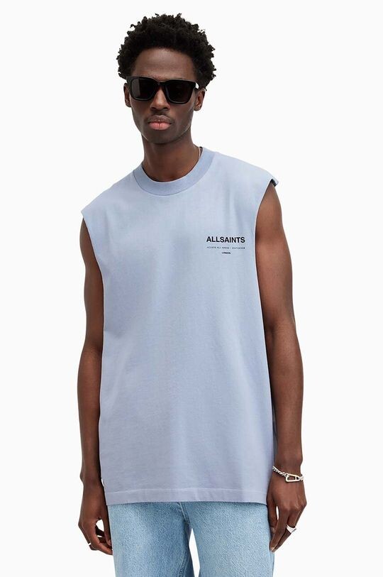 

Хлопковый топ AllSaints, синий
