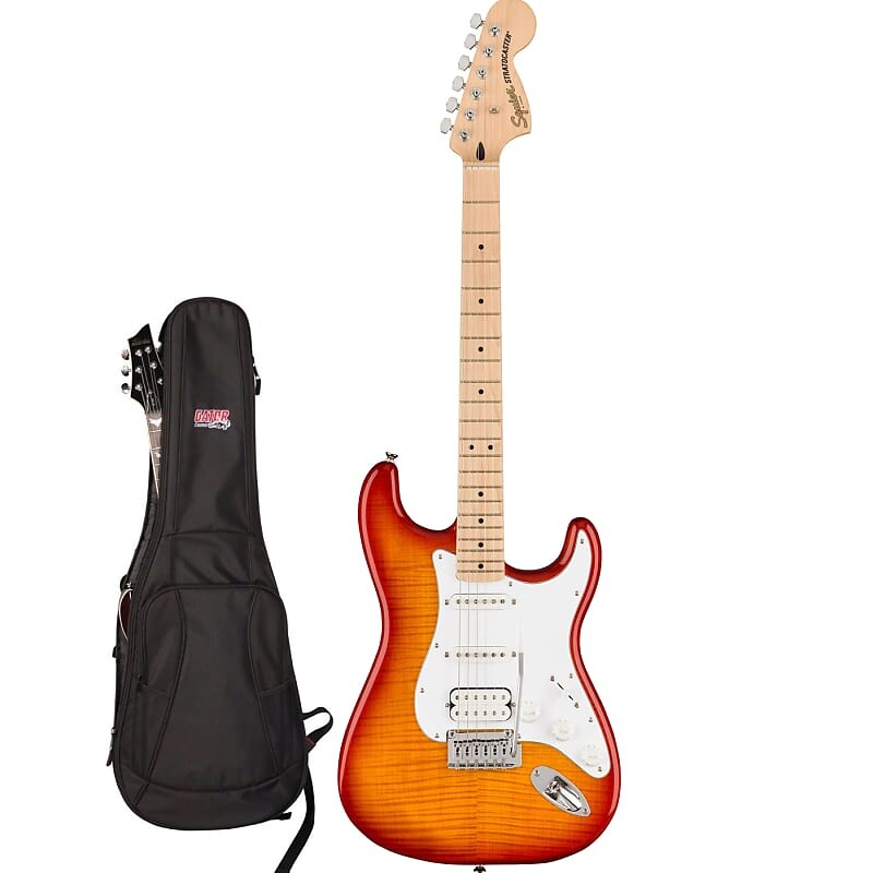 

Гитара Fender Squier Affinity Stratocaster FMT HSS Sienna Sunburst с сумкой для переноски 0378152547