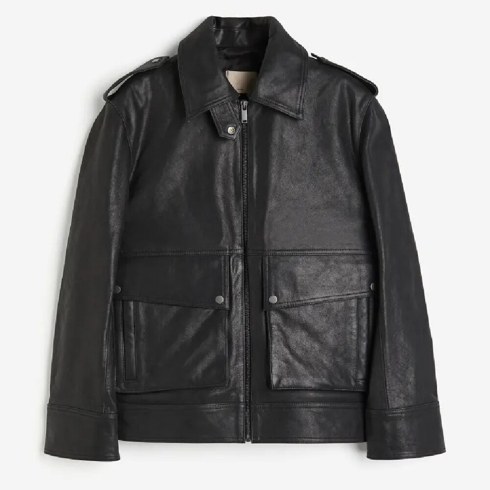 

Куртка H&M Leather, черный