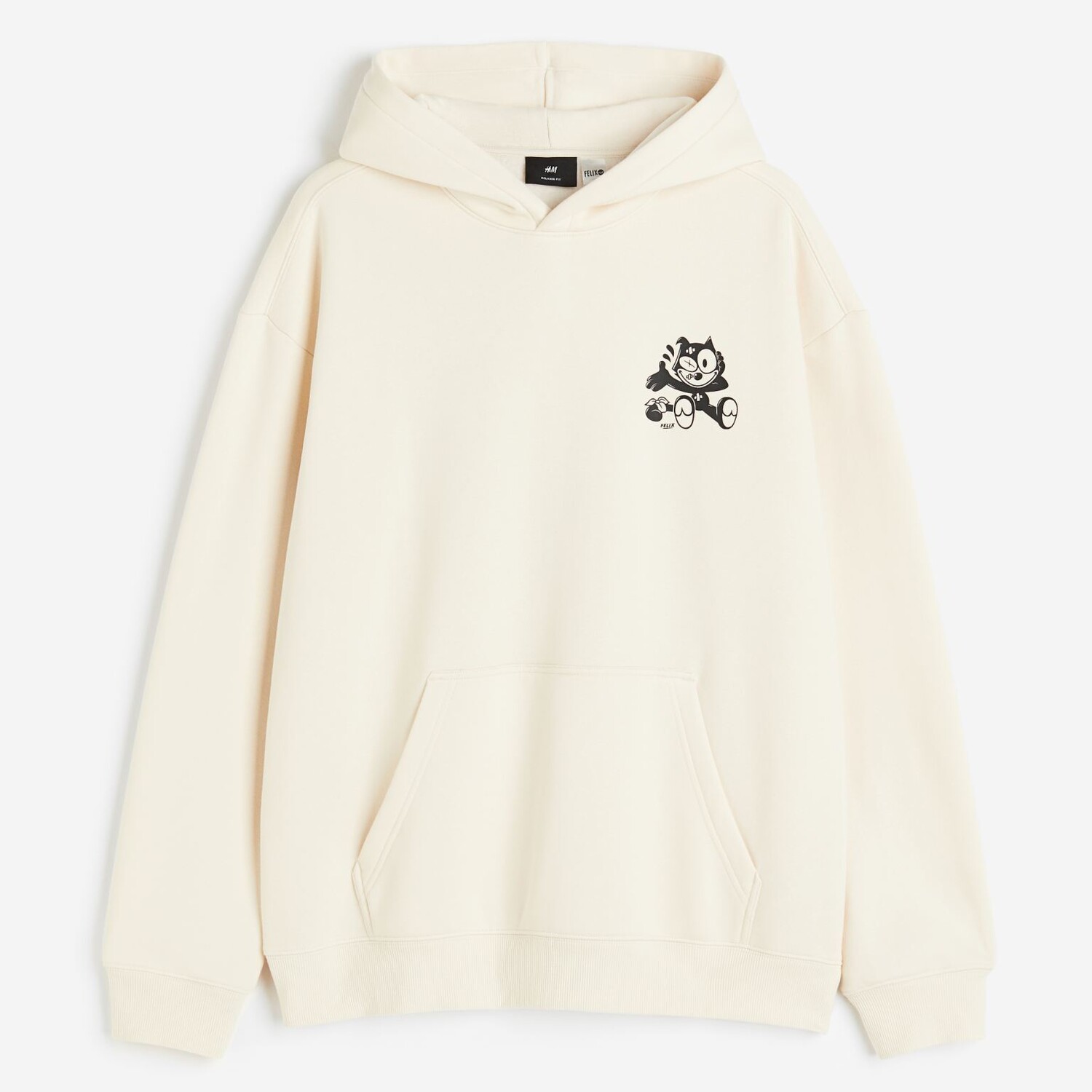 

Худи H&M Felix the Cat Relaxed Fit Hoodie, кремовый, Бежевый