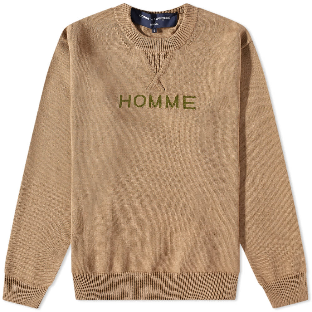 

Джемпер Comme des Garçons Homme Logo Crew Knit, Коричневый