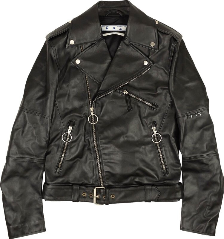 

Куртка Off-White Logo Vintage Biker Jacket 'Black', черный
