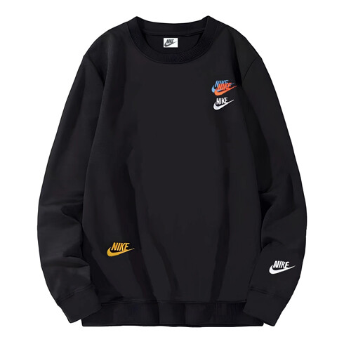 

Толстовка Nike Embroidered Round Neck Pullover Autumn Black, Черный