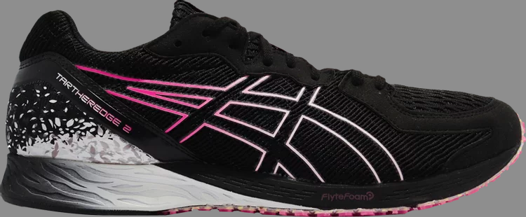 Лимитированные кроссовки tartheredge 2 'wuxi marathon - black pink glow' Asics, черный