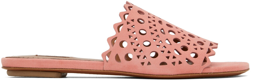 

Розовые мюли из козьей кожи ALAÏA