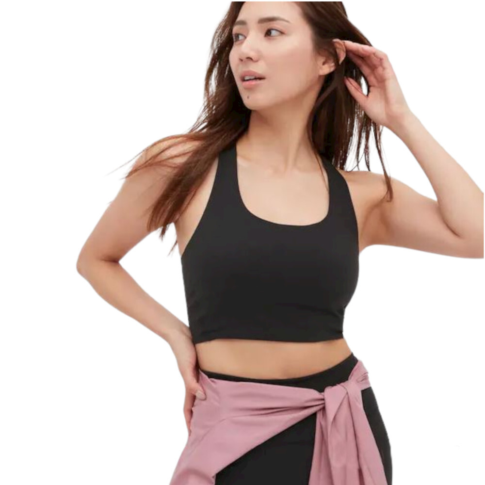 

Топ-бюстгальтер Uniqlo Square Neck Active Wireless, черный