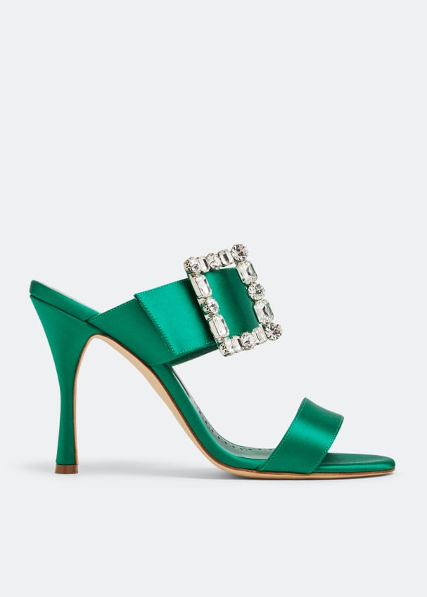 цена Сандалии MANOLO BLAHNIK Verda sandals, зеленый