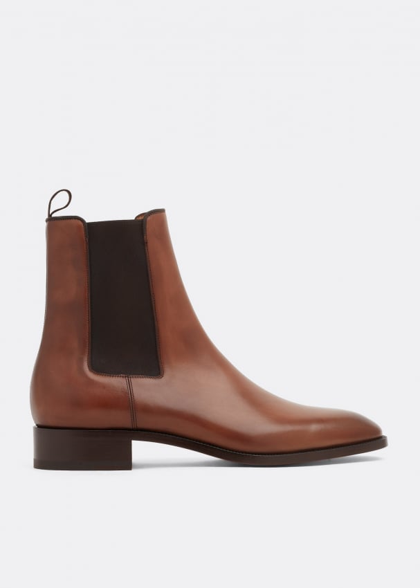 цена Ботинки CHRISTIAN LOUBOUTIN Samson flat boots, коричневый