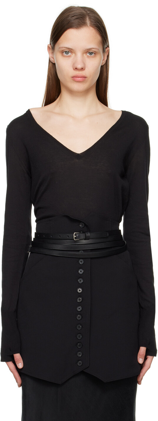 

Черный пояс Долорес Ann Demeulemeester