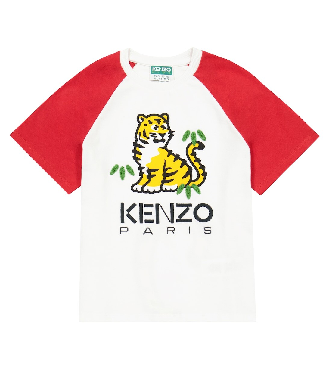 

Футболка из хлопкового джерси с вышивкой Kenzo, разноцветный