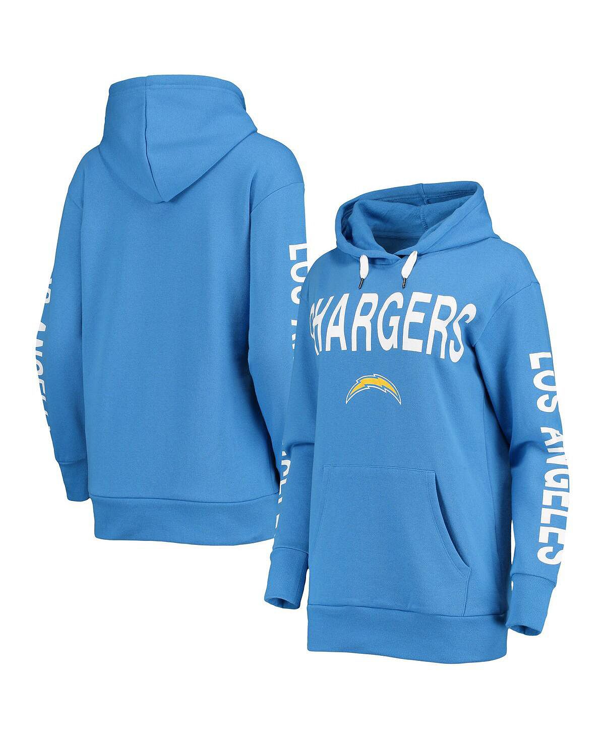 Женский пуловер с капюшоном синего цвета Los Angeles Chargers Extra Point G-III 4Her by Carl Banks levelup aminoblast bcaa powder 500 g дыня