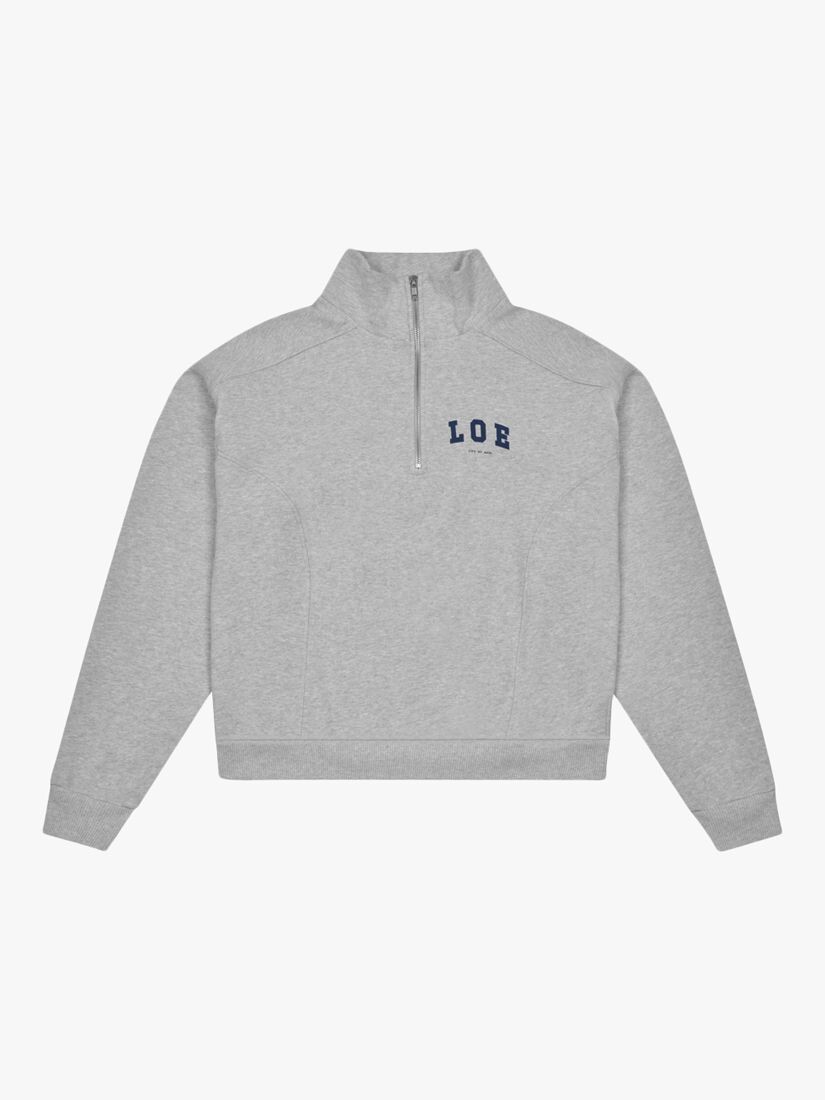 

Толстовка на молнии Life of easy Varsity Quarter, серая, Серый