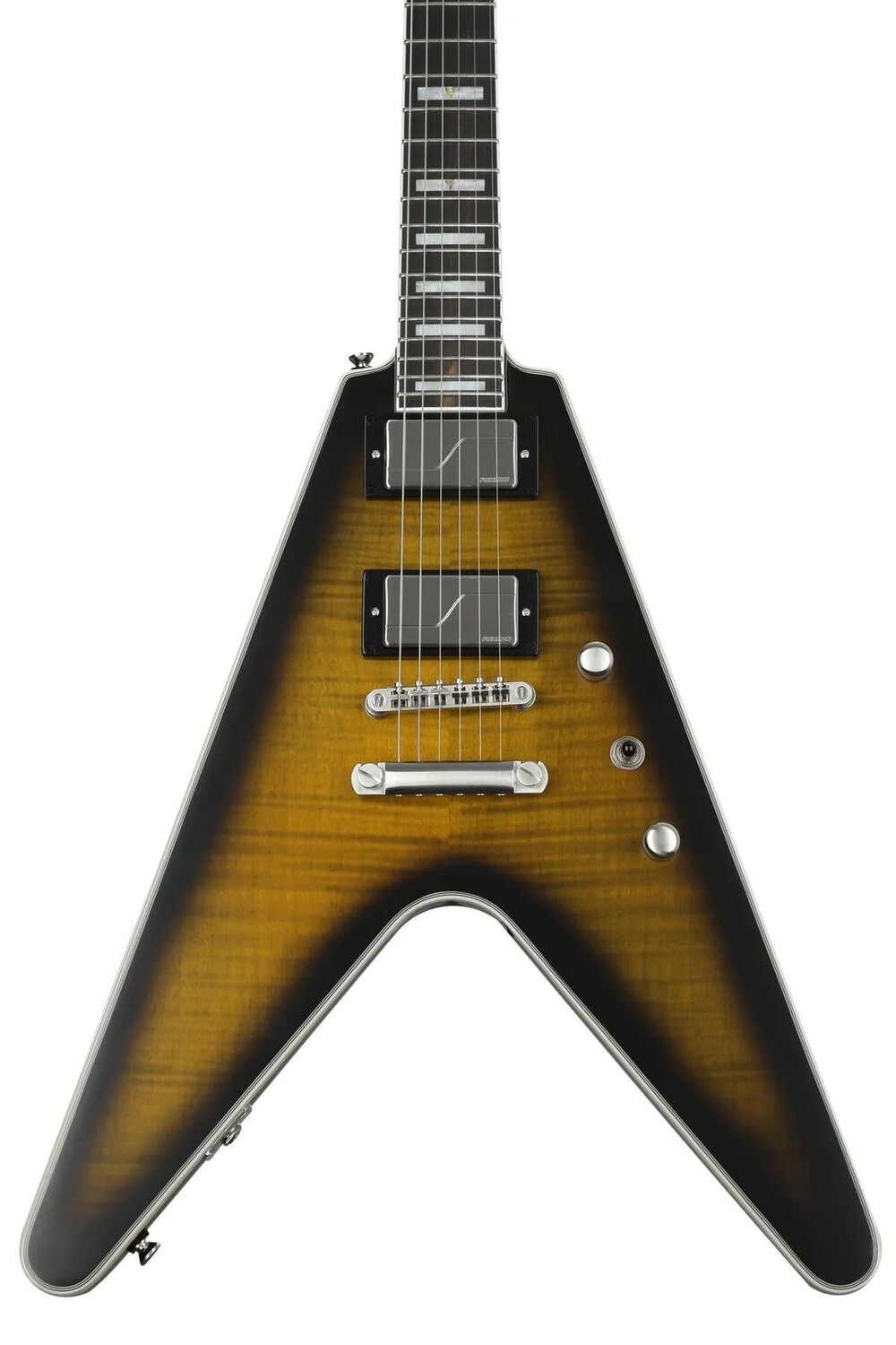 

Электрогитара Epiphone Flying V Prophecy — глянец желтого тигра