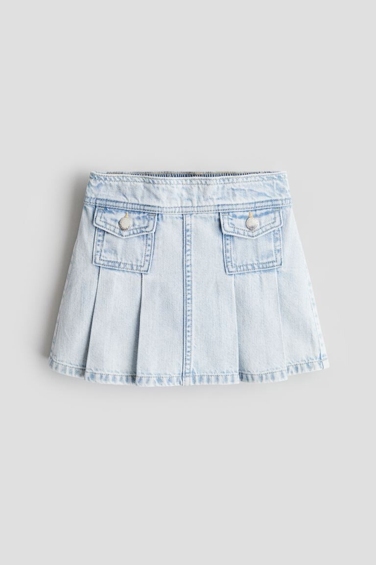 

Джинсовая юбка со складками H&M, синий