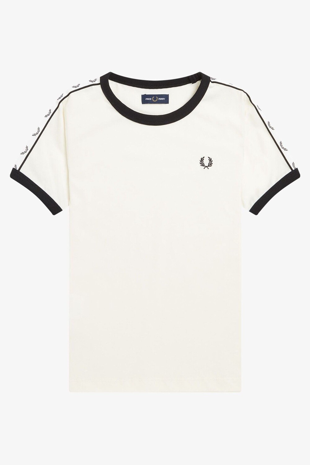 Футболка для мальчика с окантовкой Ringer Fred Perry, белый белая футболка с контрастной окантовкой fred perry ringer