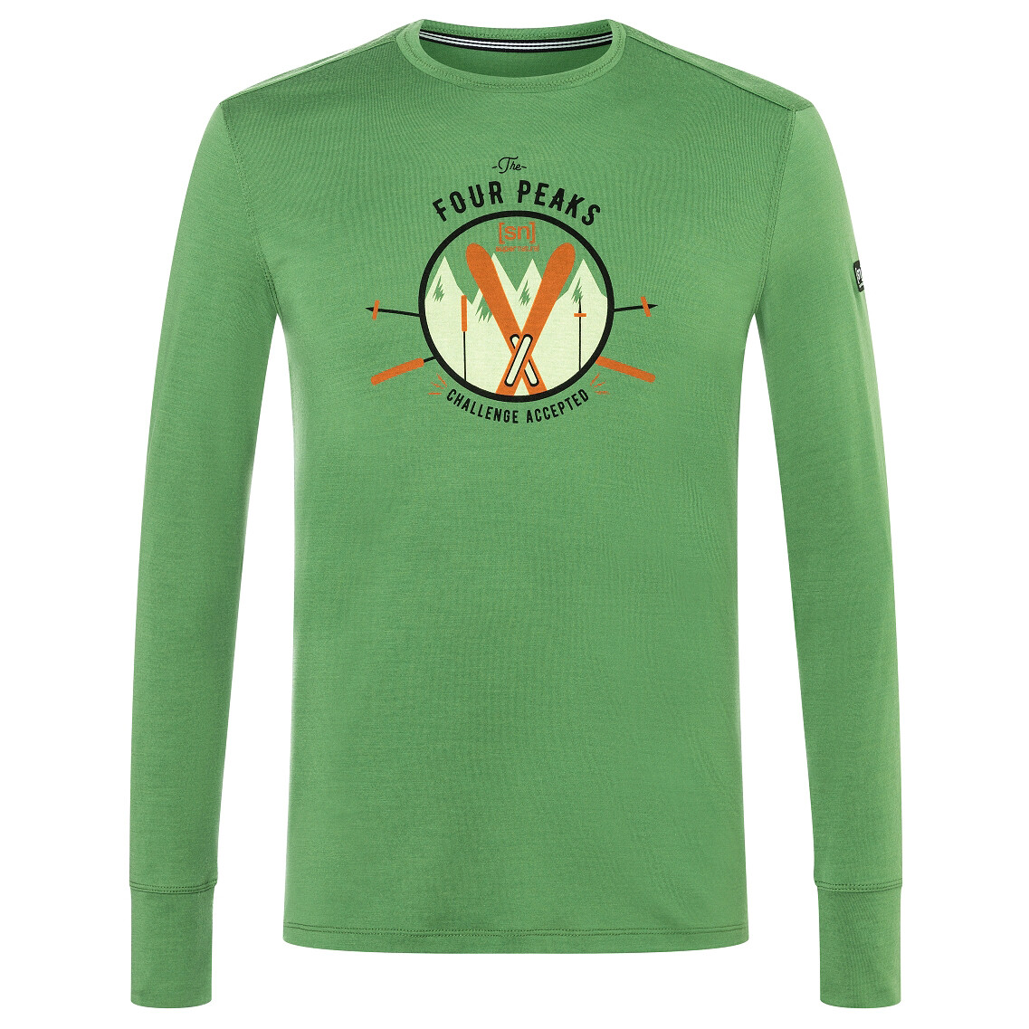 

Лонгслив Super Natural Four Peaks L/S, цвет Willow Brough/Various