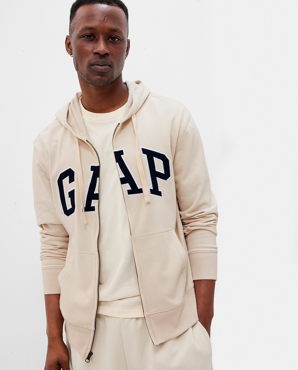 

Мужская толстовка на молнии с логотипом GAP Gap, сырой