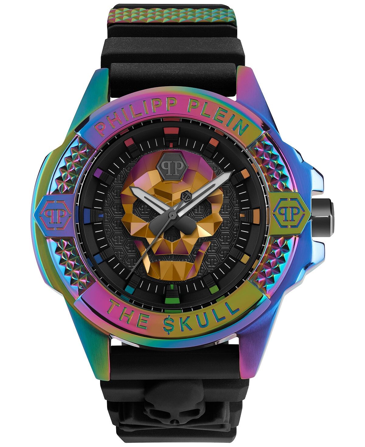 

Мужские часы The $kull с черным силиконовым ремешком, 44 мм Philipp Plein
