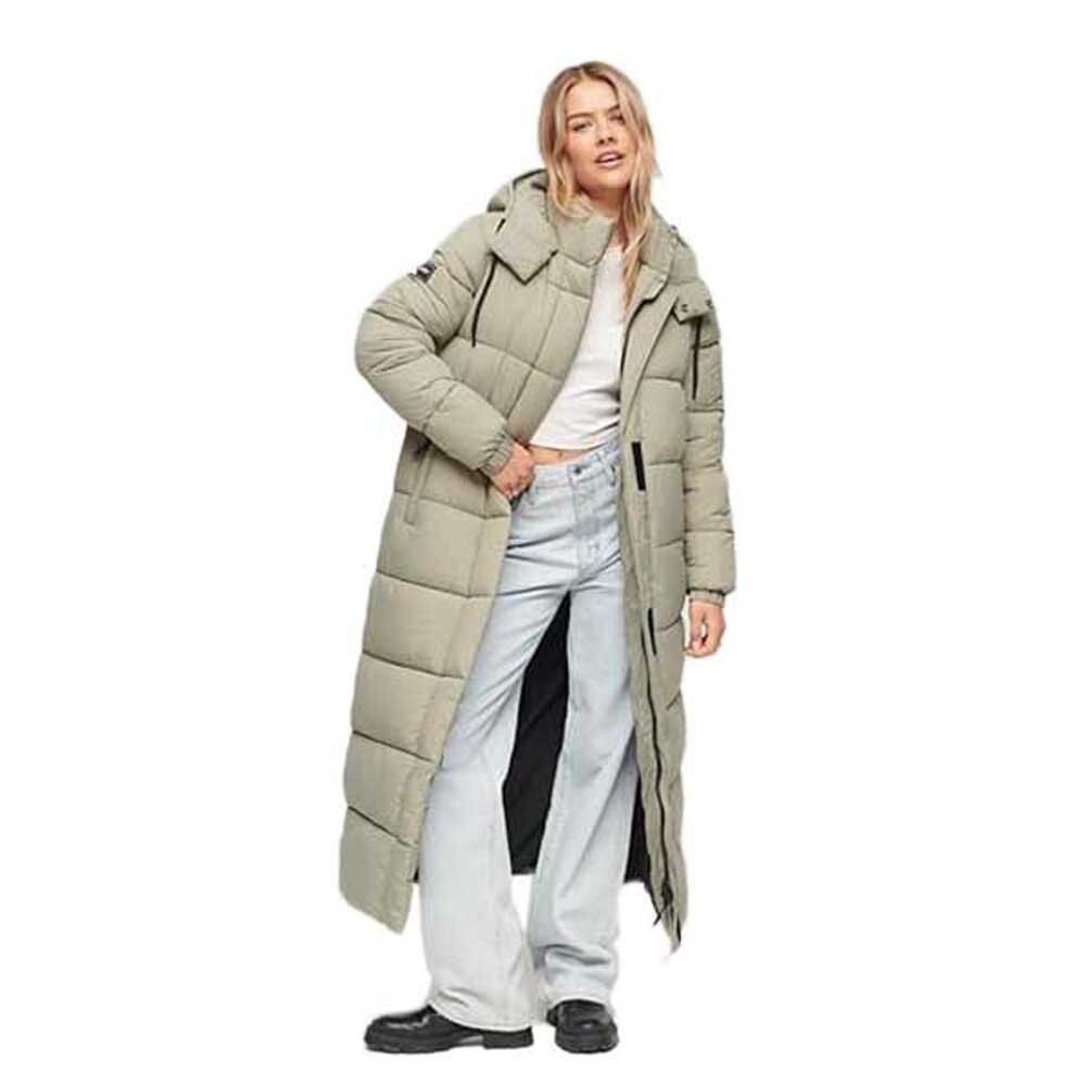 

Пуховик Superdry Ripstop Longline, зеленый