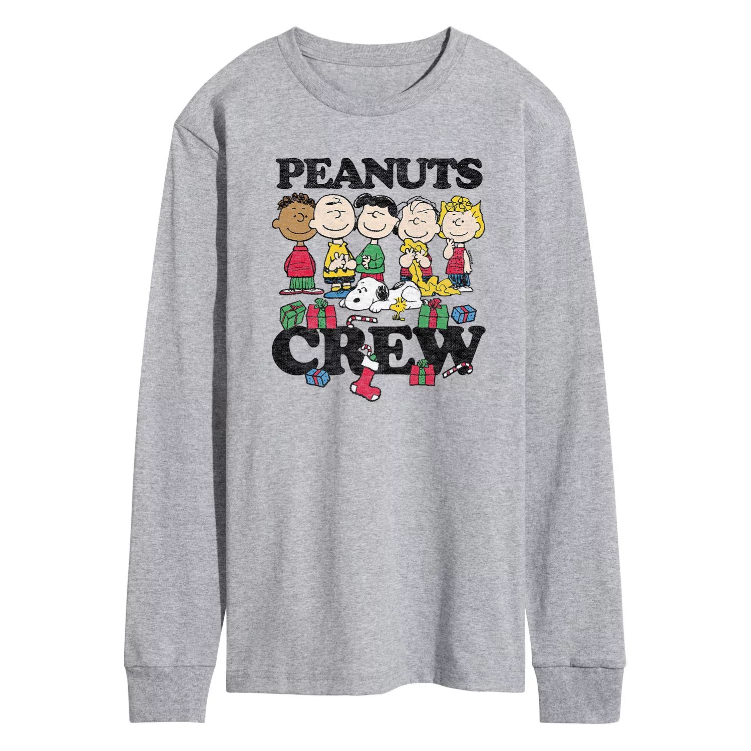 Мужская футболка Peanuts Crew с длинными рукавами Licensed Character мужская футболка с длинными рукавами peanuts xo kiss licensed character