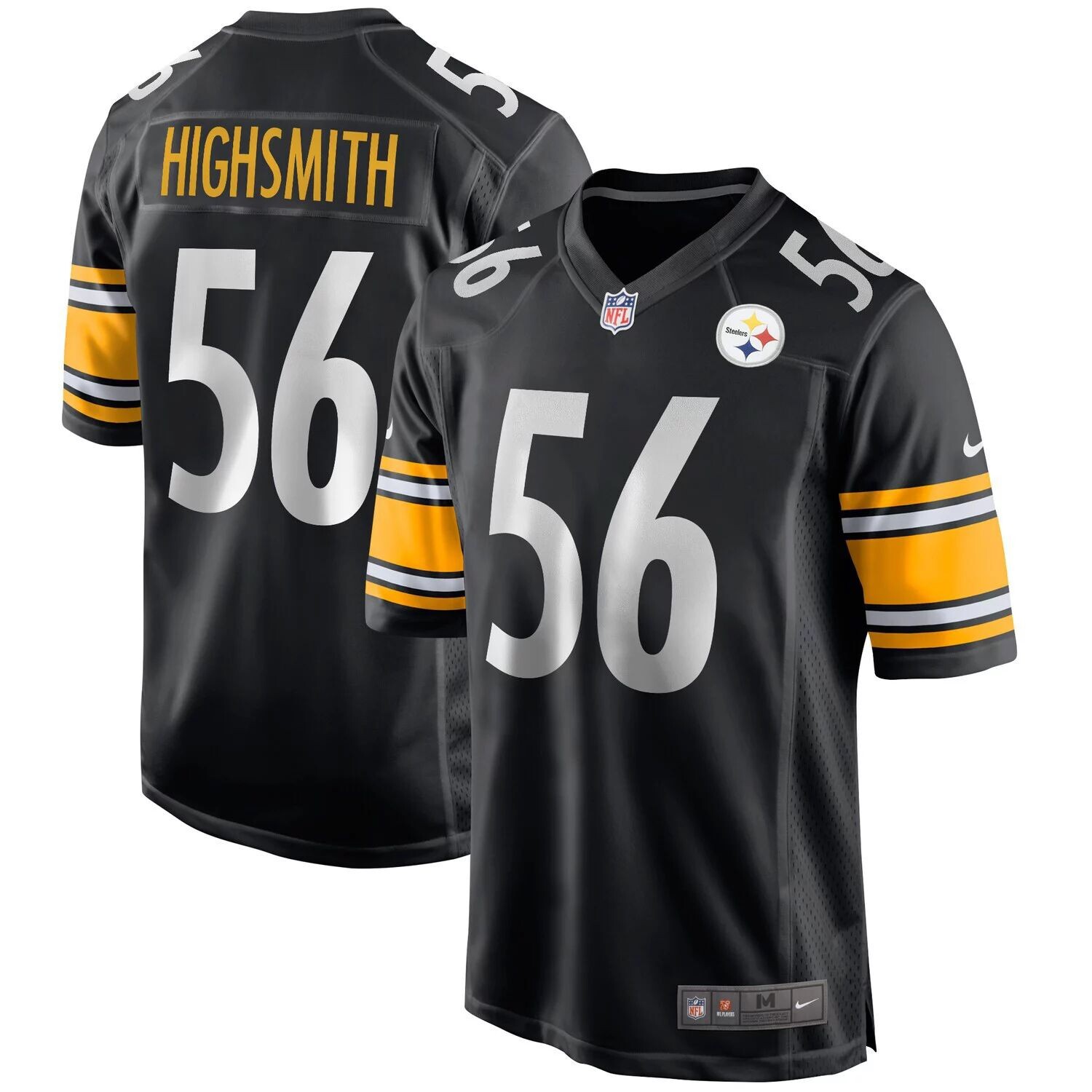 

Мужская черная игровая майка Alex Highsmith Pittsburgh Steelers Nike