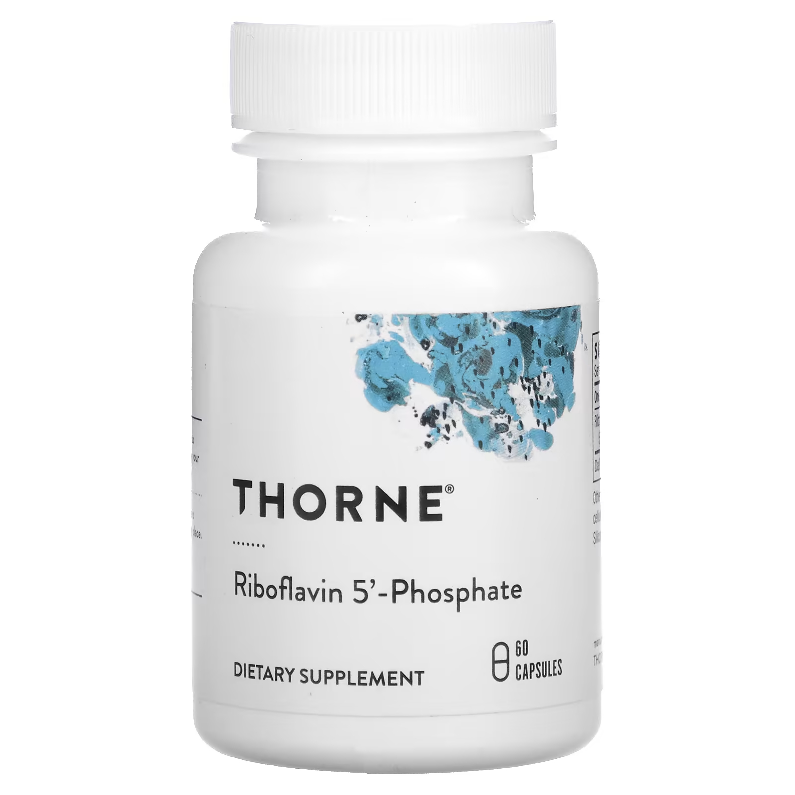 Thorne Рибофлавин 5' Фосфат 60 капсул swanson r 5 p рибофлавин 5 фосфат 50 мг 60 растительных капсул