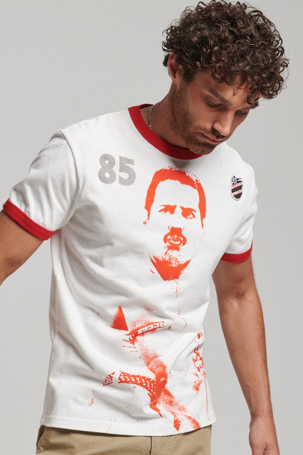 

Футболка Ringspun Allstars FM с принтом Superdry, бежевый
