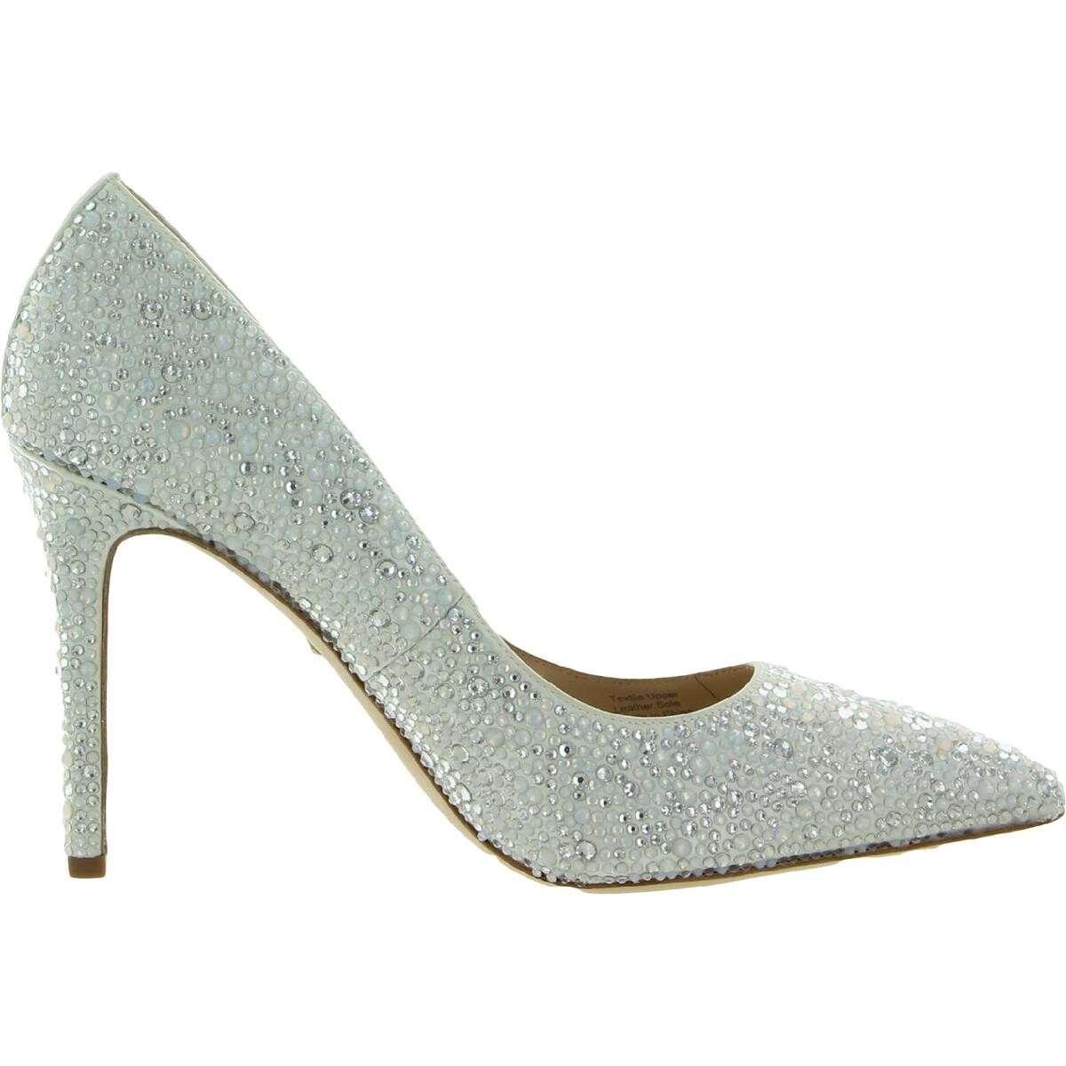

Женские кожаные туфли Bethany с острым носком Badgley Mischka, цвет White Satin